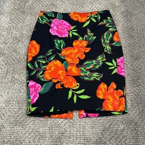 Express bright floral pencil skirt